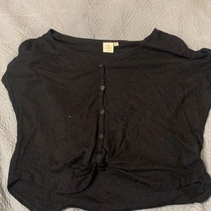 Black short sleeve sweater